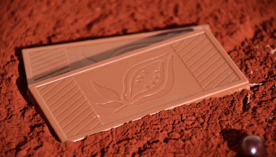 chocolate with patterns on the table