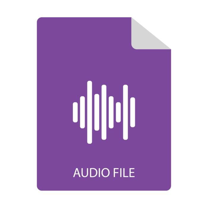 the music file is purple