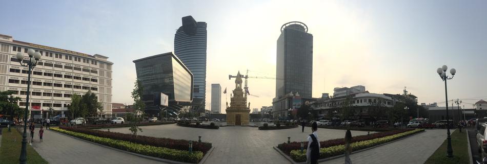 panoramic street with towers