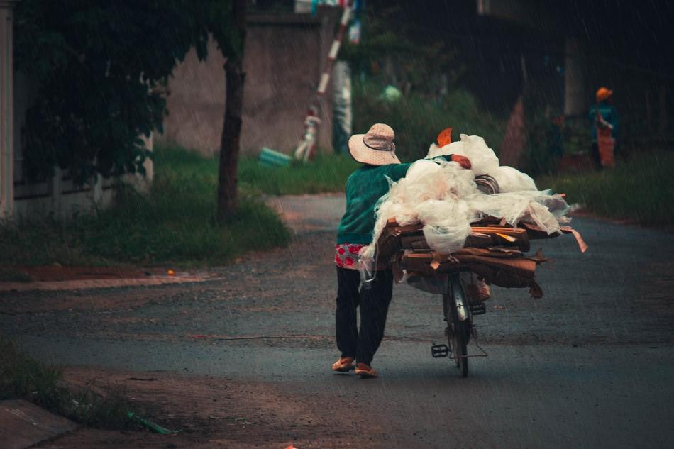 cargo man on a bicycle