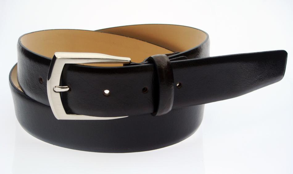black leather belt