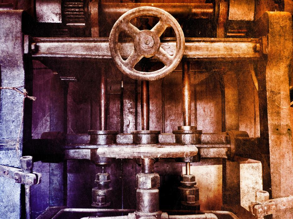The machine is an iron structure