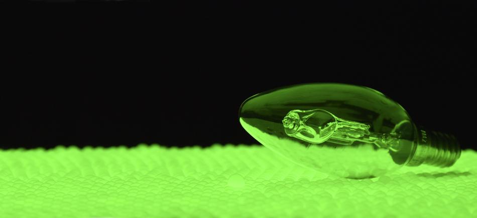 green light bulb long