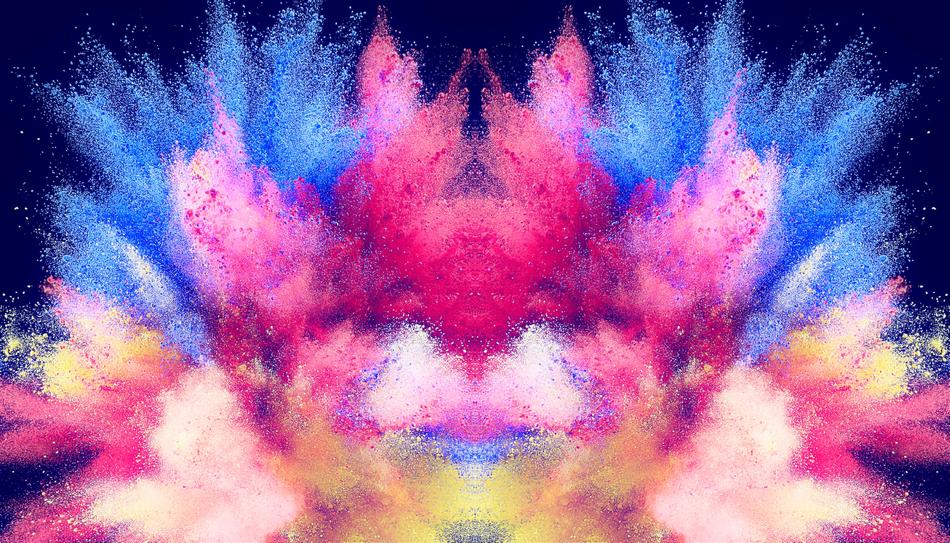 a big explosion of colors