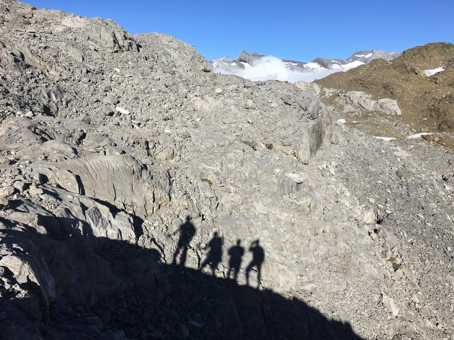 the shadow of the man on the mountain