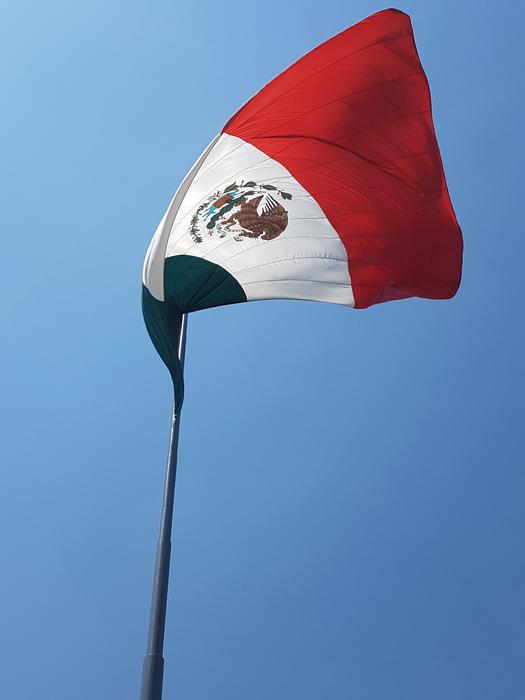 colorful flag against the sky
