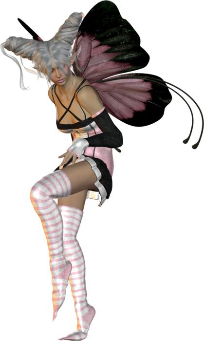 A magical fairy in stockings