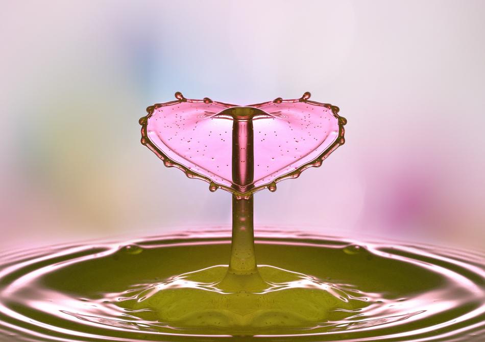 Heart water splashes