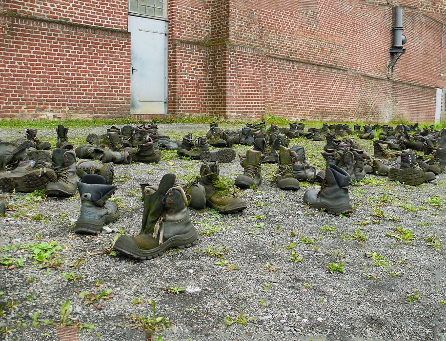shoes grass grass ground