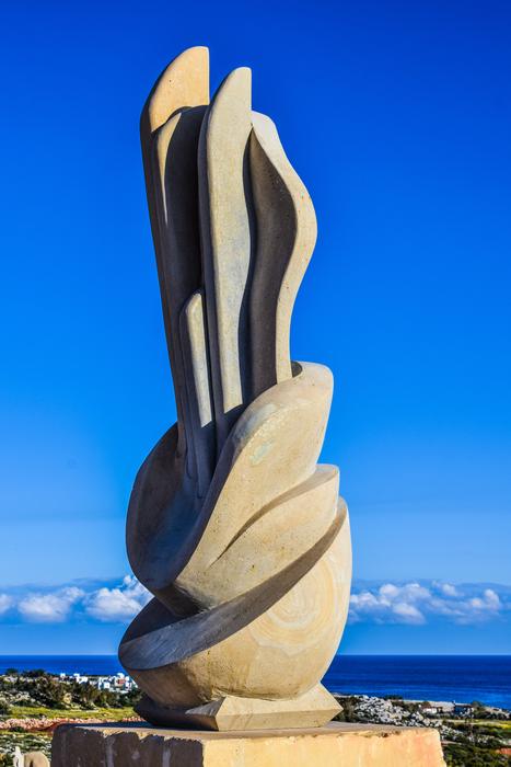 The sculpture in the park is open