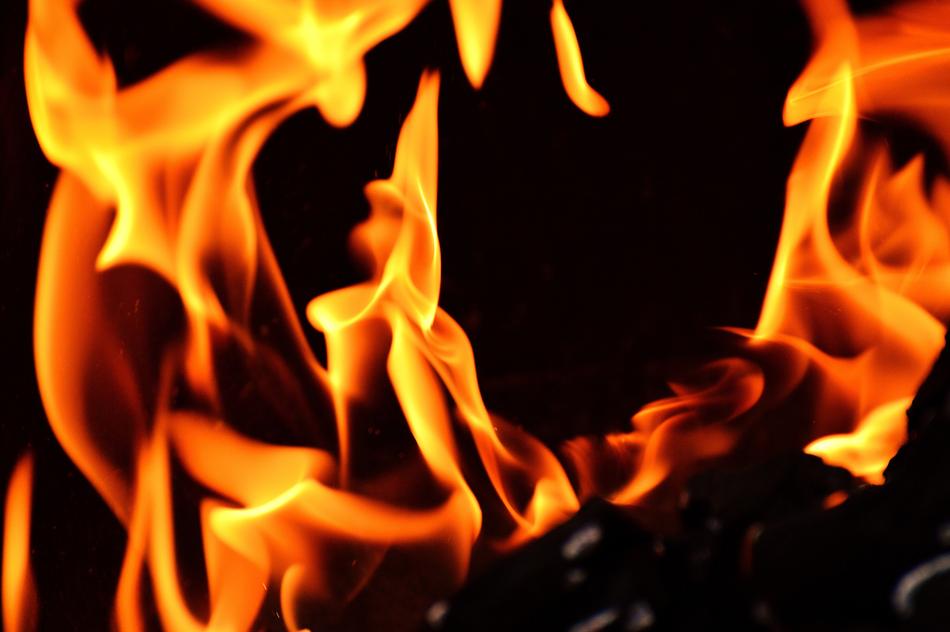 Flames in the night