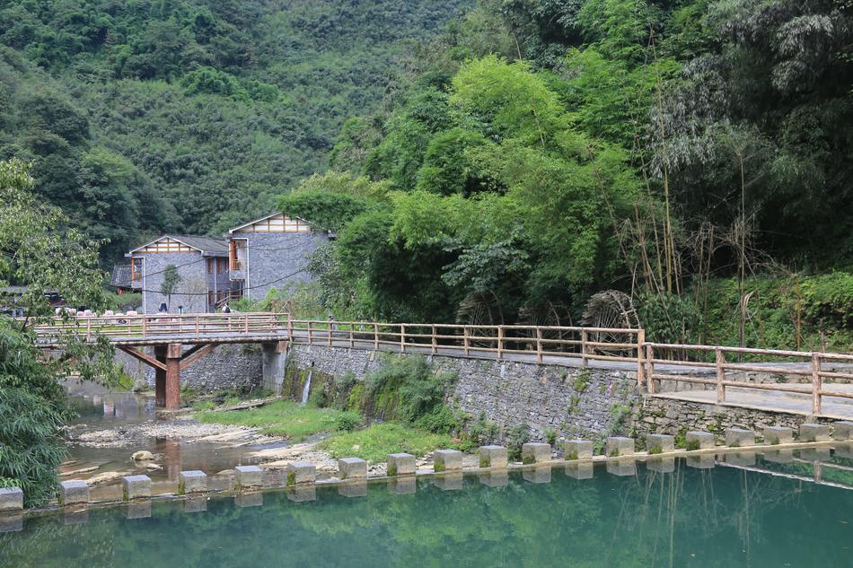 Landscape on a bridge with water