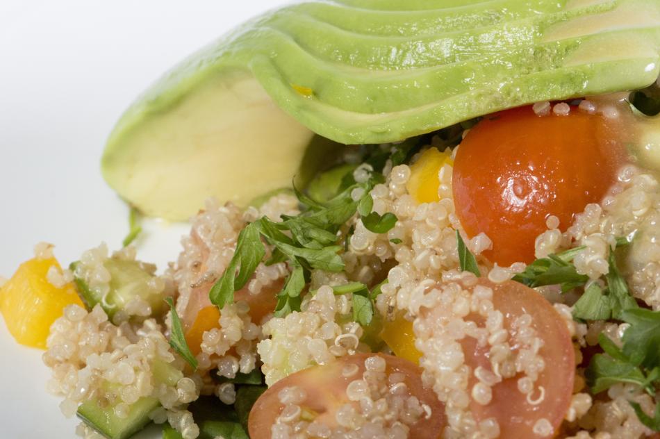 delicious food with vegetables and fish