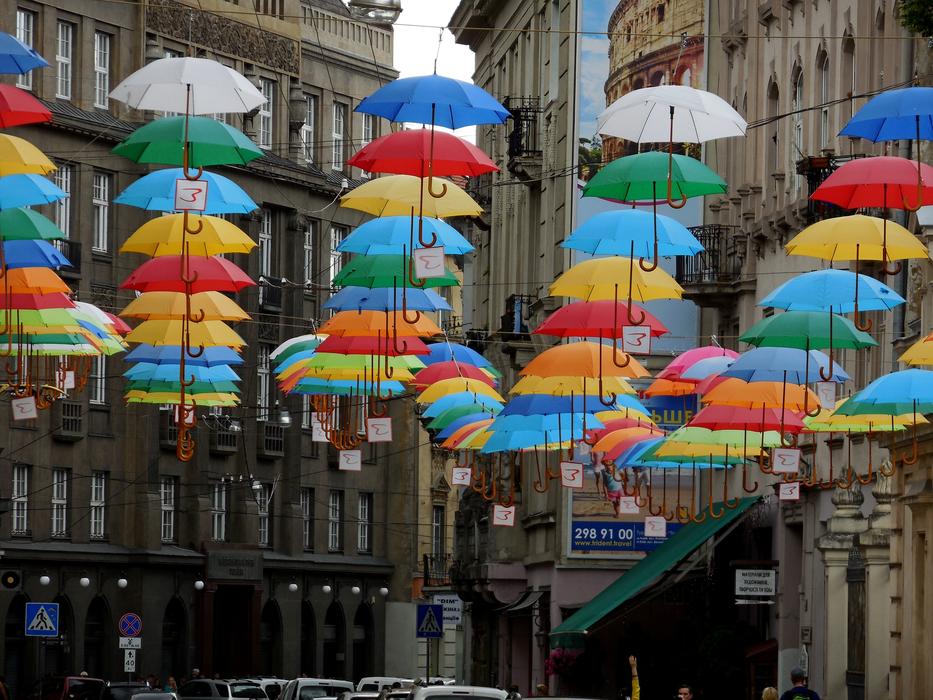 umbrellas up top