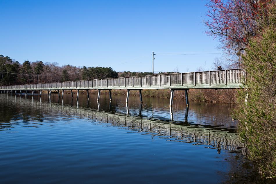 a large bridge with water