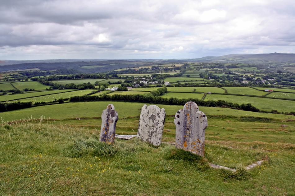 cemetery on the green hill