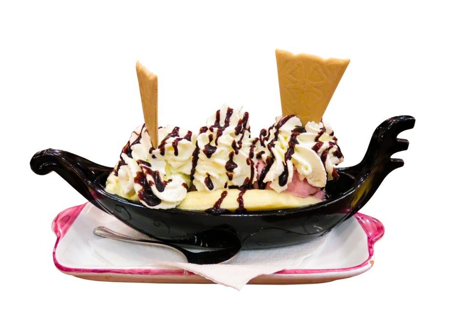 delicious ice cream on a plate
