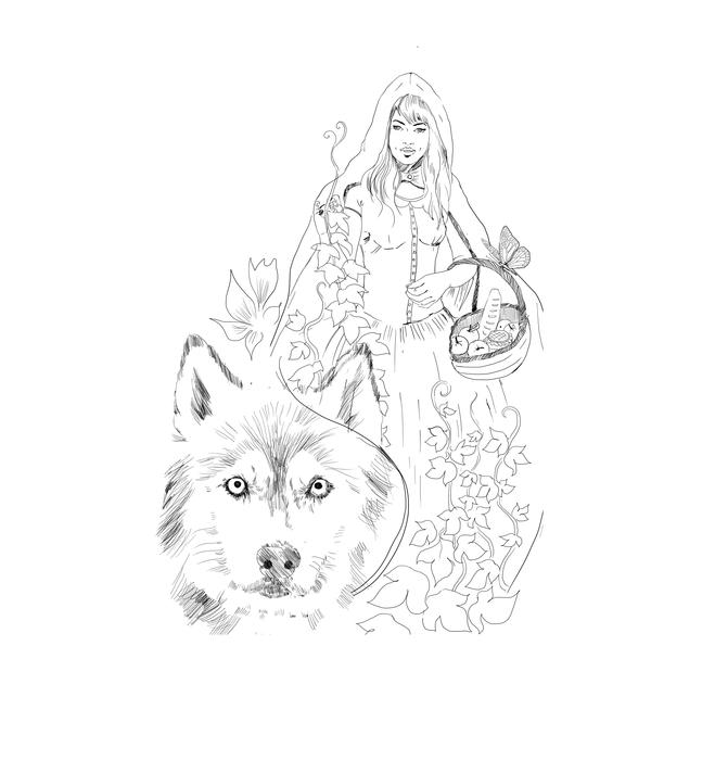 woman girl female wolf