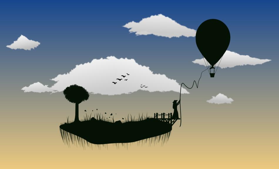 island fantasy silhouette float