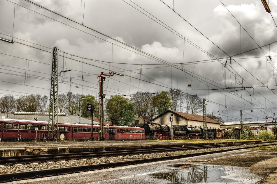 train carriages train station