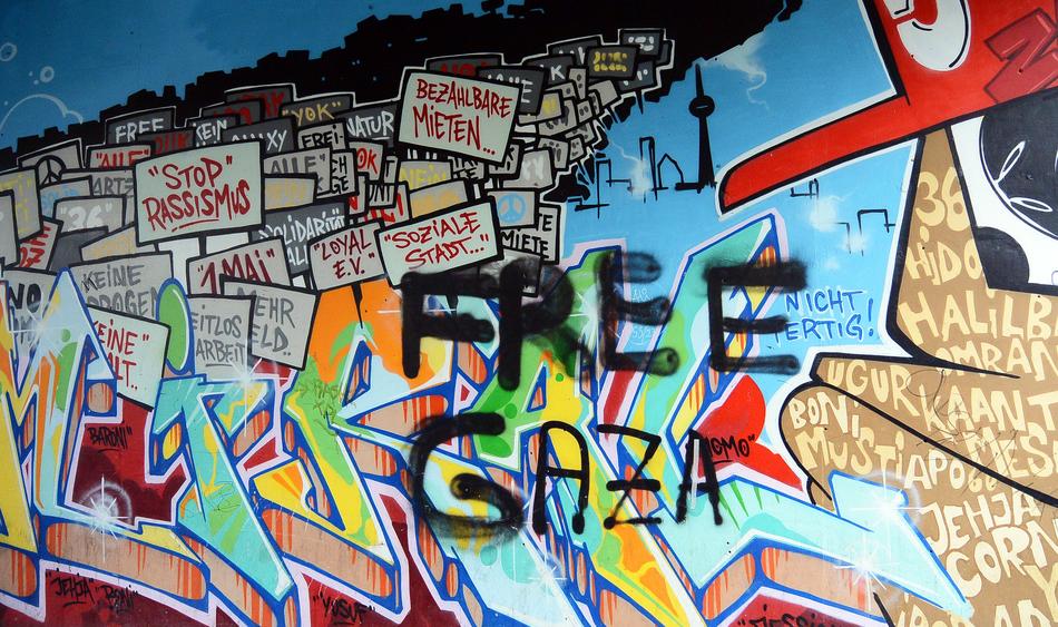 graffiti street wall city