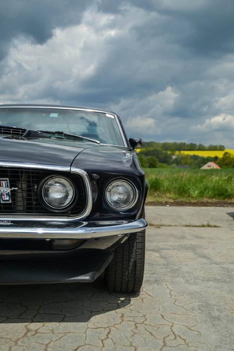 black car headlight