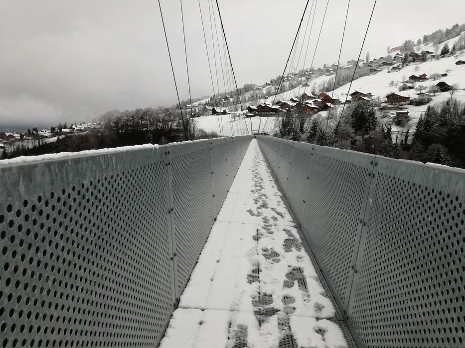 The bridge is far high