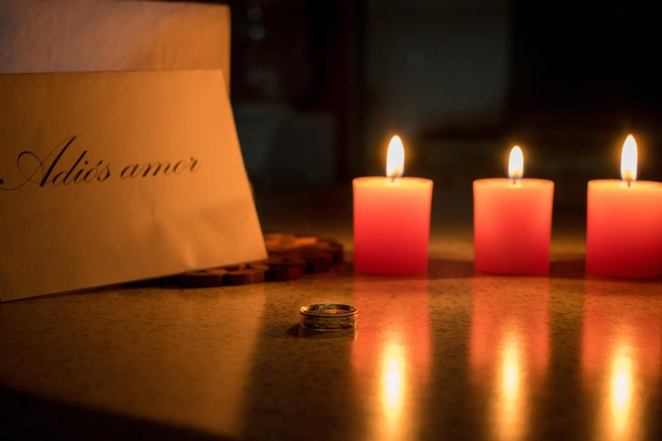decoration candles postcard