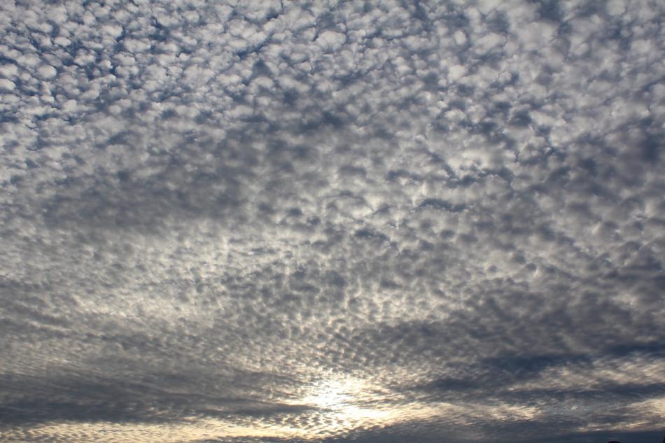 The shining sun in the clouds