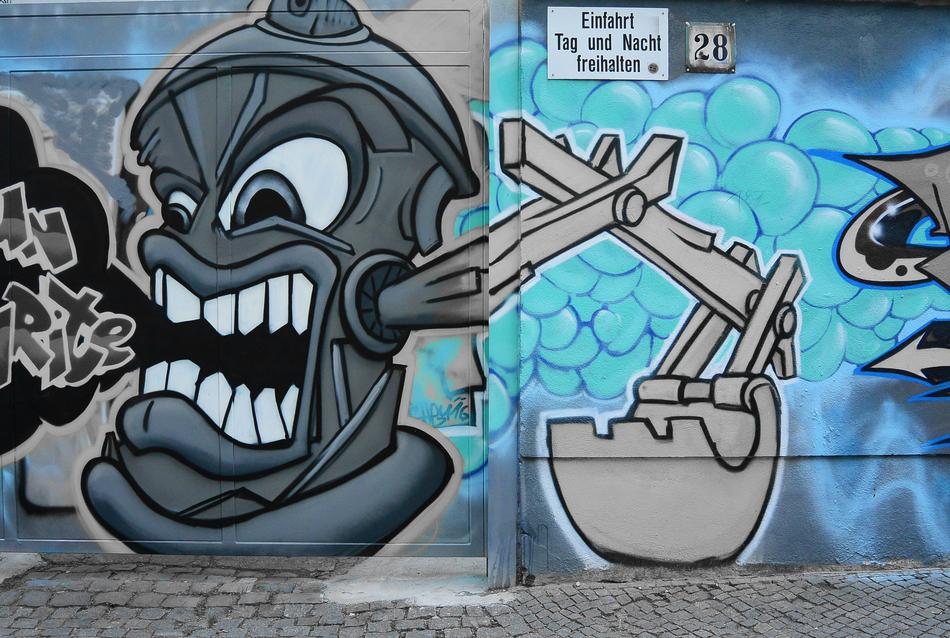 old graffiti wall