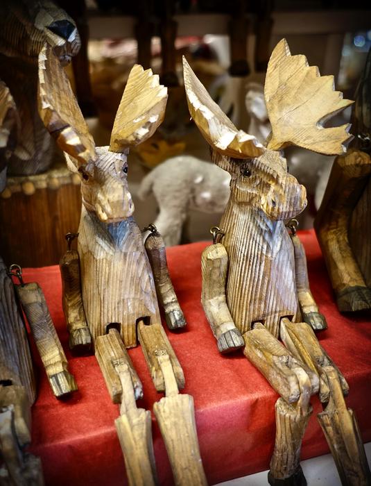 wooden moose dolls