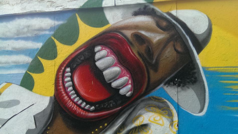 unusual human graffiti