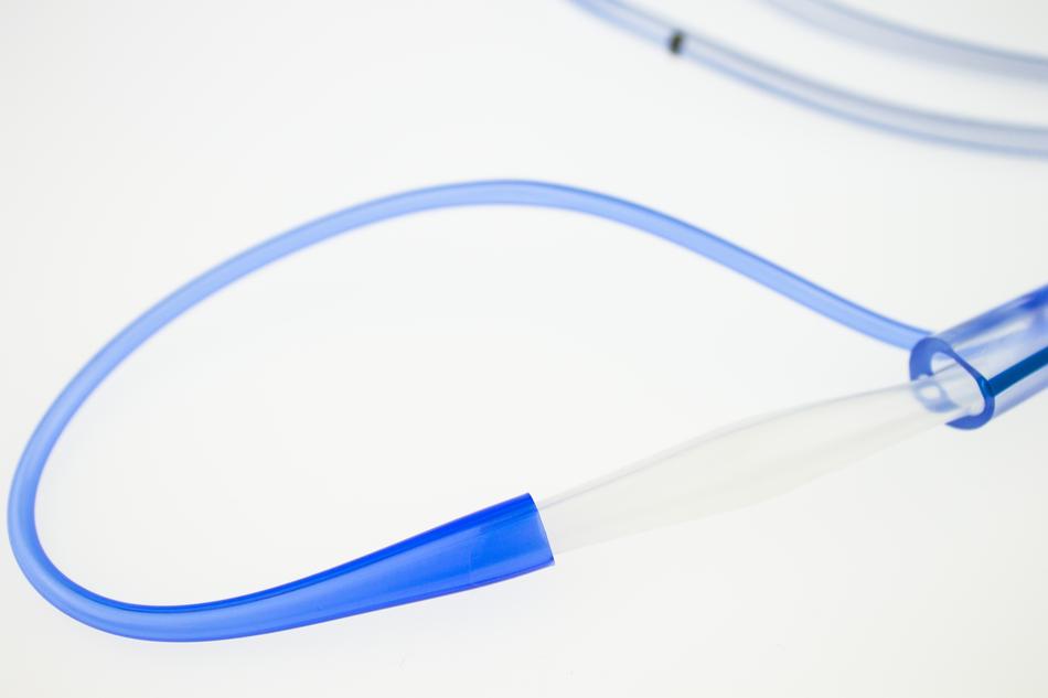 blue plastic pipe