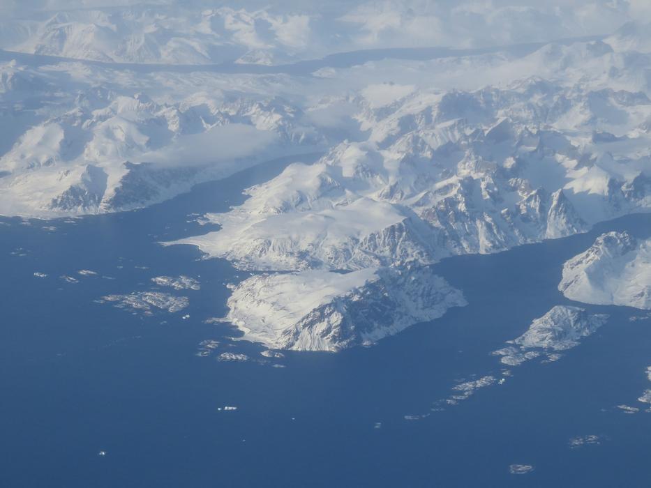 white mountains in snow landscape
