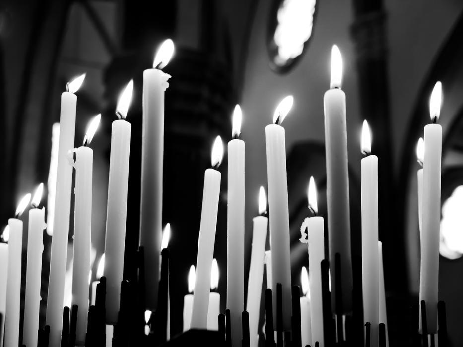church candles night