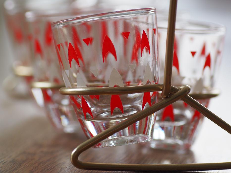 red leaves on the glass