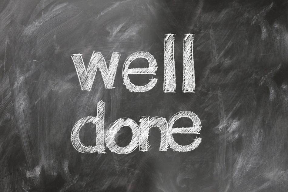 chalk inscription on a gray background