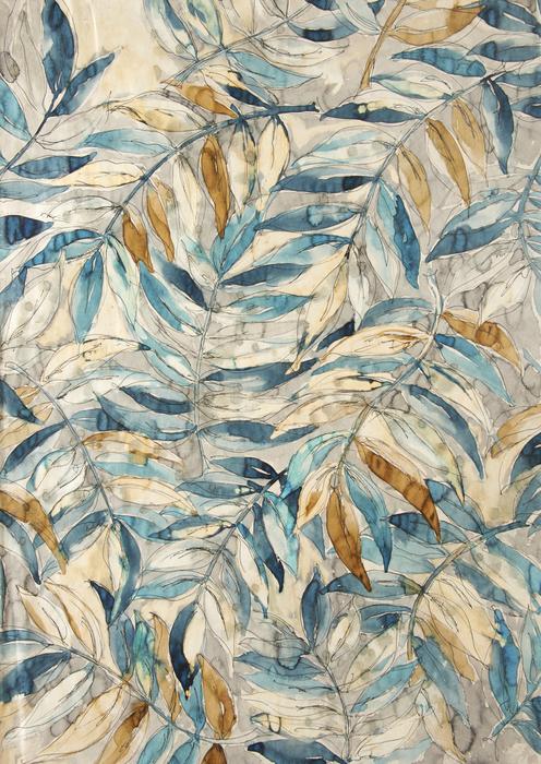 colored leaves drawing on the wall