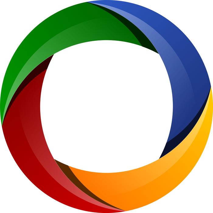 circle of colored graffiti