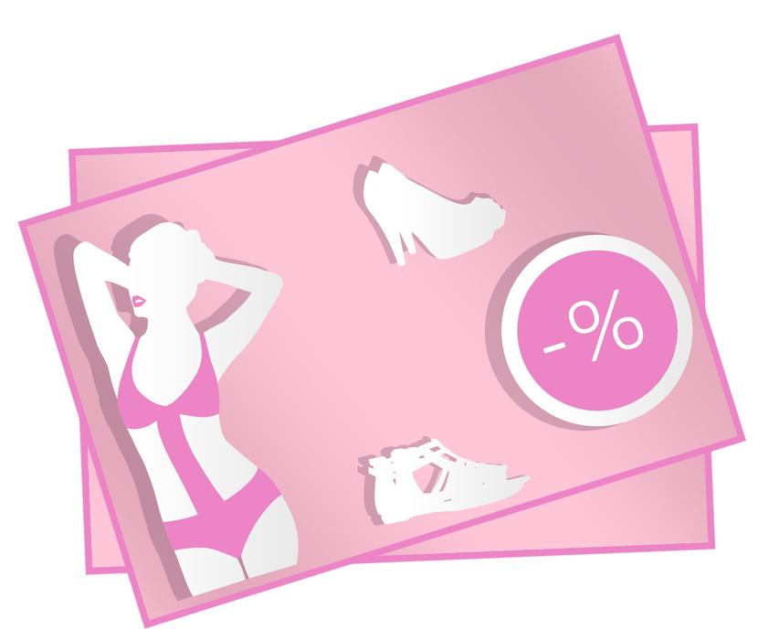 pink girl swimsuit cards