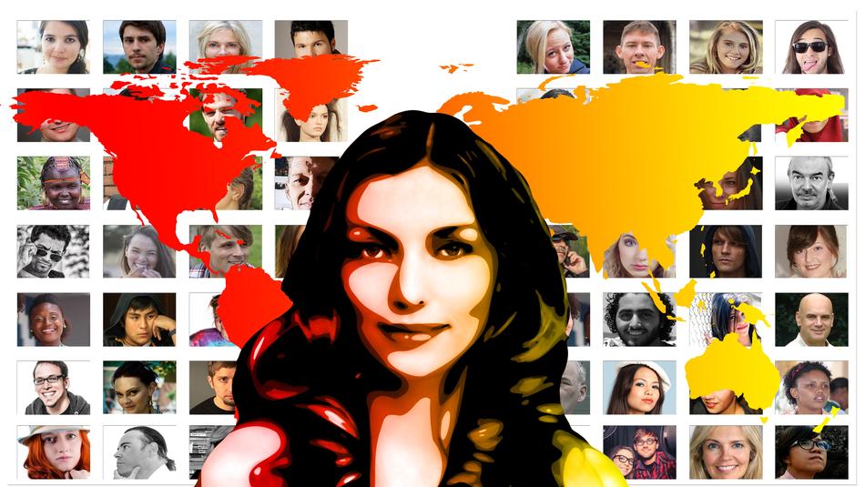 portrait woman girl female network