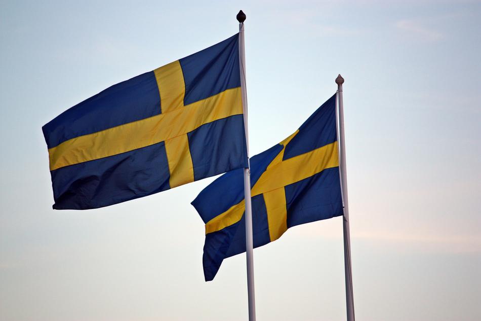 blue flag with a yellow cross
