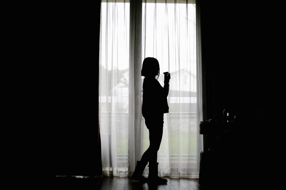 Thinking Lonely Woman Growing