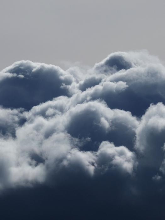 The clouds the sky is blue and beautiful