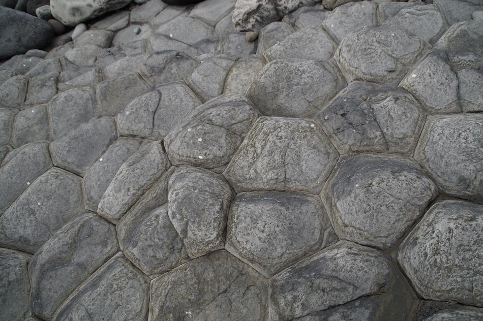 stone tiles on a gray background
