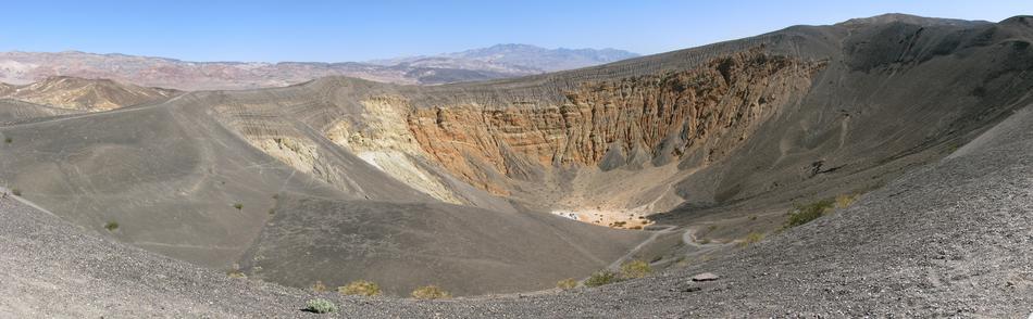 A large quarry in the ground view