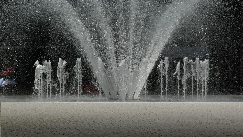 the fountain in the beautiful park