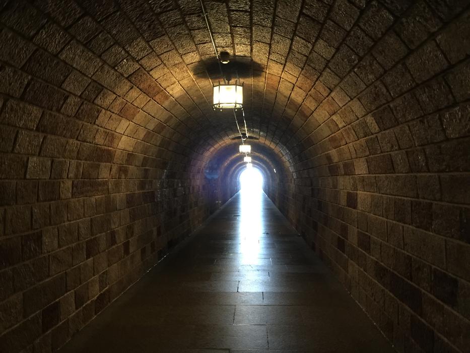 The tunnel to the bomb shelter