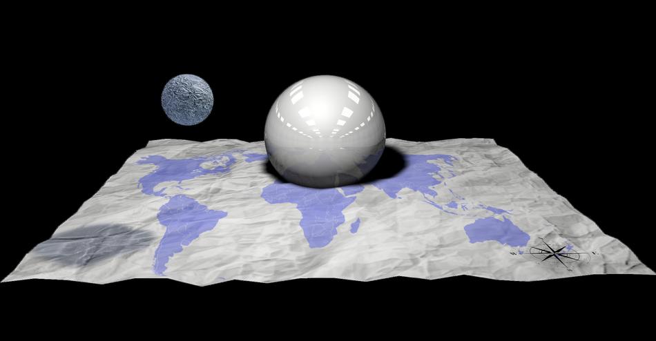 Map balloon world view