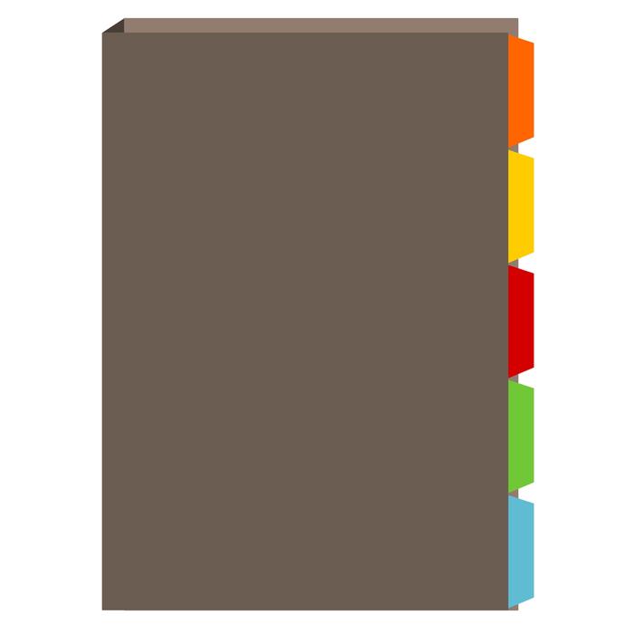 color-coded notebook